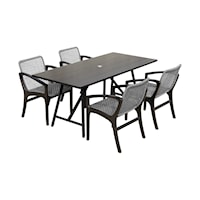 Contemporary 5-Piece Outdoor Dining Set