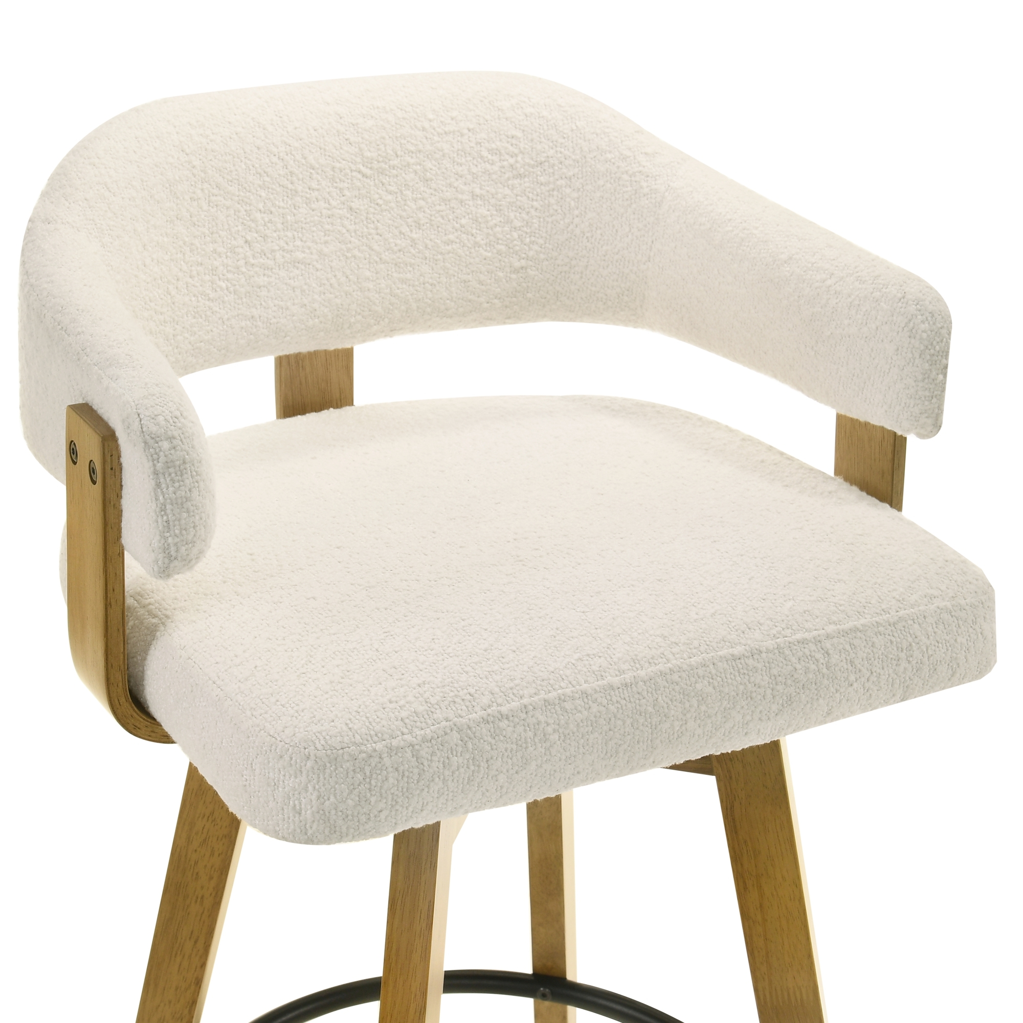 Armen Living Callah Upholstered Low-Back Barstool