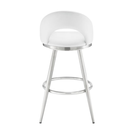 White Counter-Height Stool