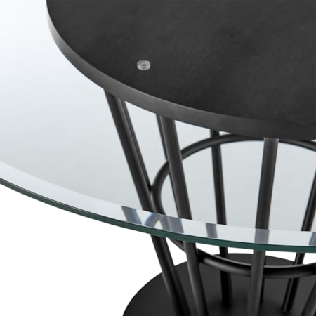 48&quot; Round Glass-Top Dining Table