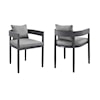 Armen Living Argiope Set of 2 Outdoor Dining Chairs