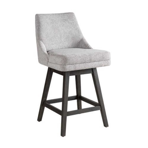 Contemporary Upholstered Swivel Counter Stool