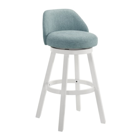 Low Curved-Back Swivel Barstool