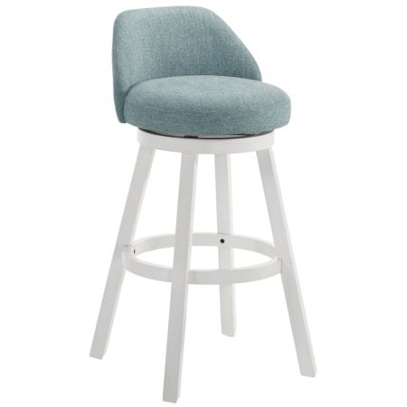 Low Curved-Back Swivel Barstool