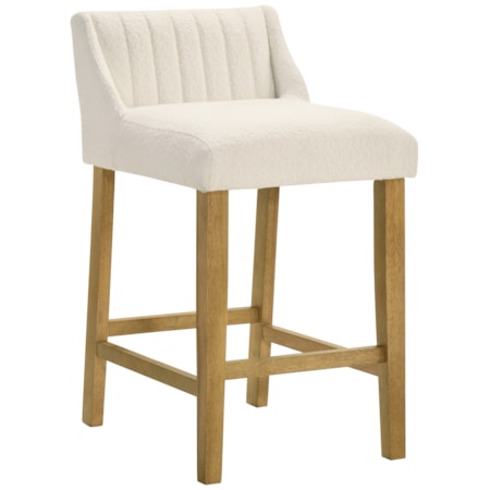 Upholstered Counter Stool w/Channel Tufting