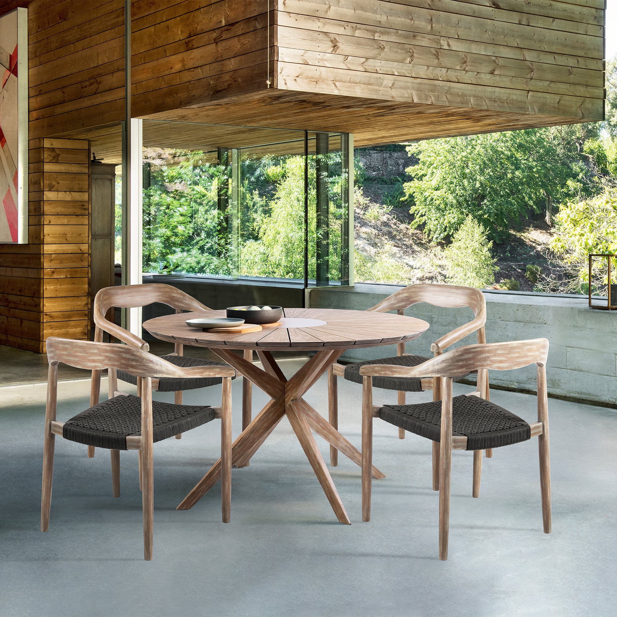 Armen Living Oasis/ Santo Outdoor Dining Set