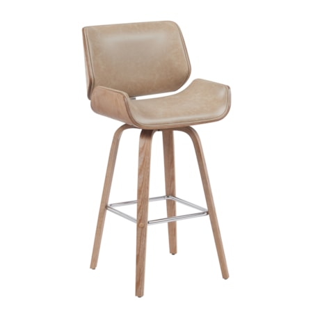 Upholstered Swivel Bar Chair