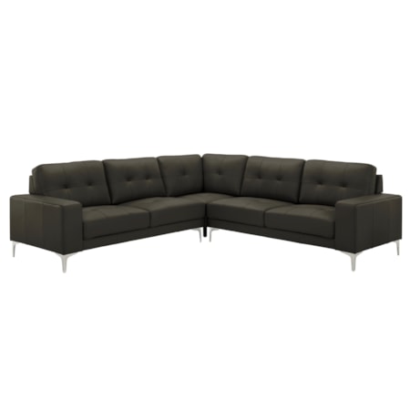 3-pc. Genuine Leather Sectional Sofa