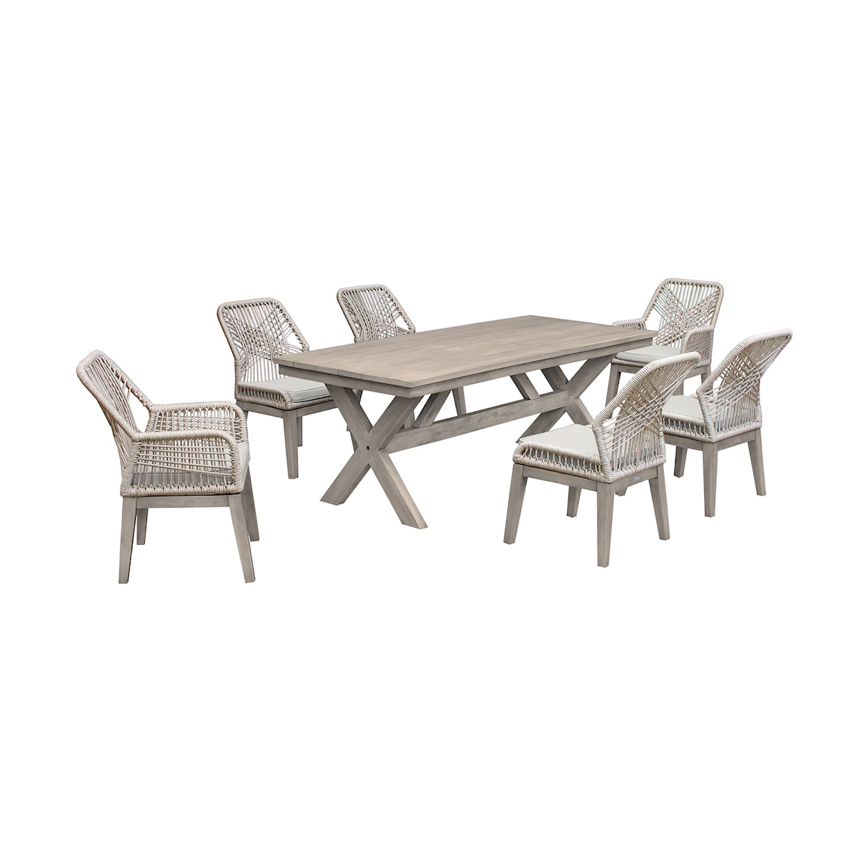 Armen Living Costa Outdoor Dining Set