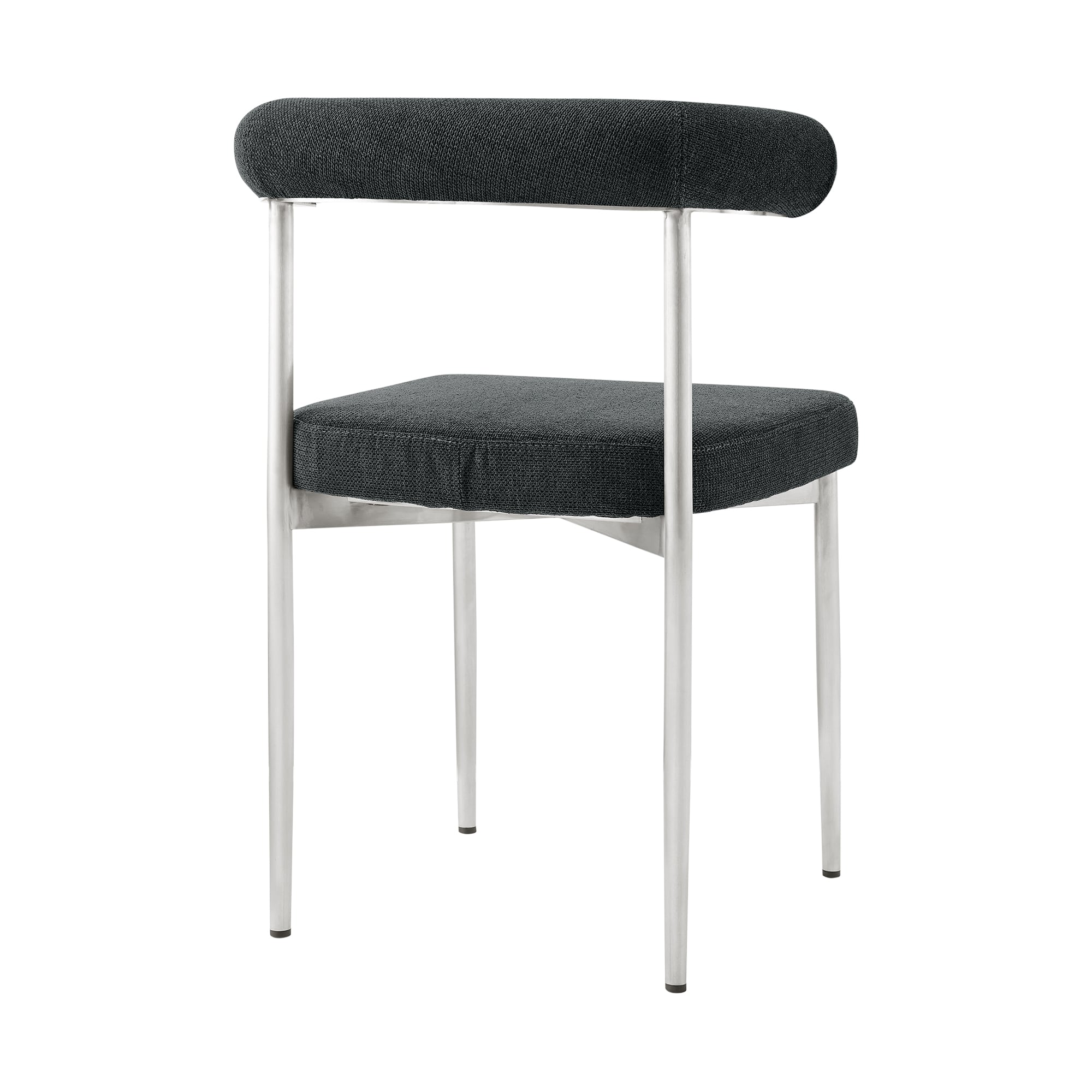 Armen Living Shannon Metal Open-Back Upholstered Dining Chair