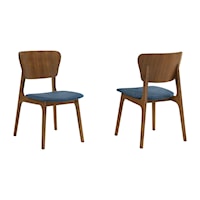 Mid-Century Modern Wood Dining Chair Set of 2