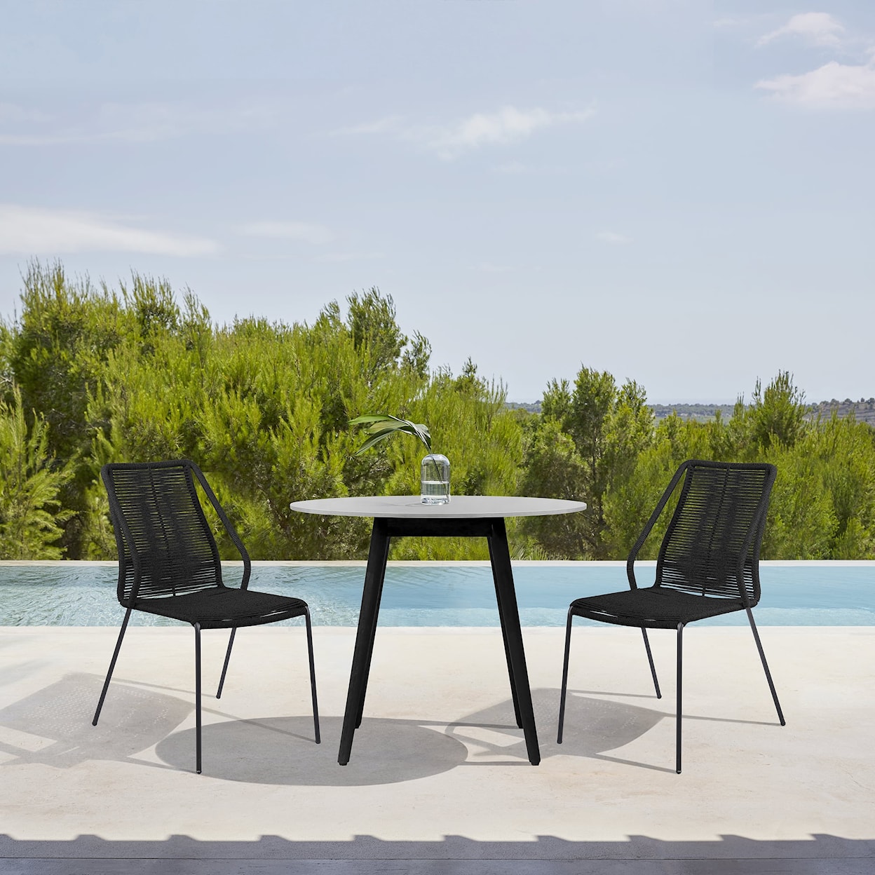 Armen Living Syndey / Clip 3-Piece Outdoor Dining Set