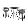 Armen Living Naomi & Lorin 3 PC Dining Set