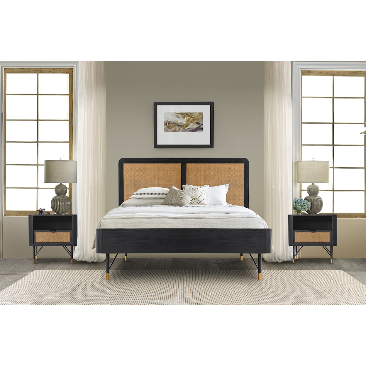 Armen Living Saratoga 3pc Bedroom Set