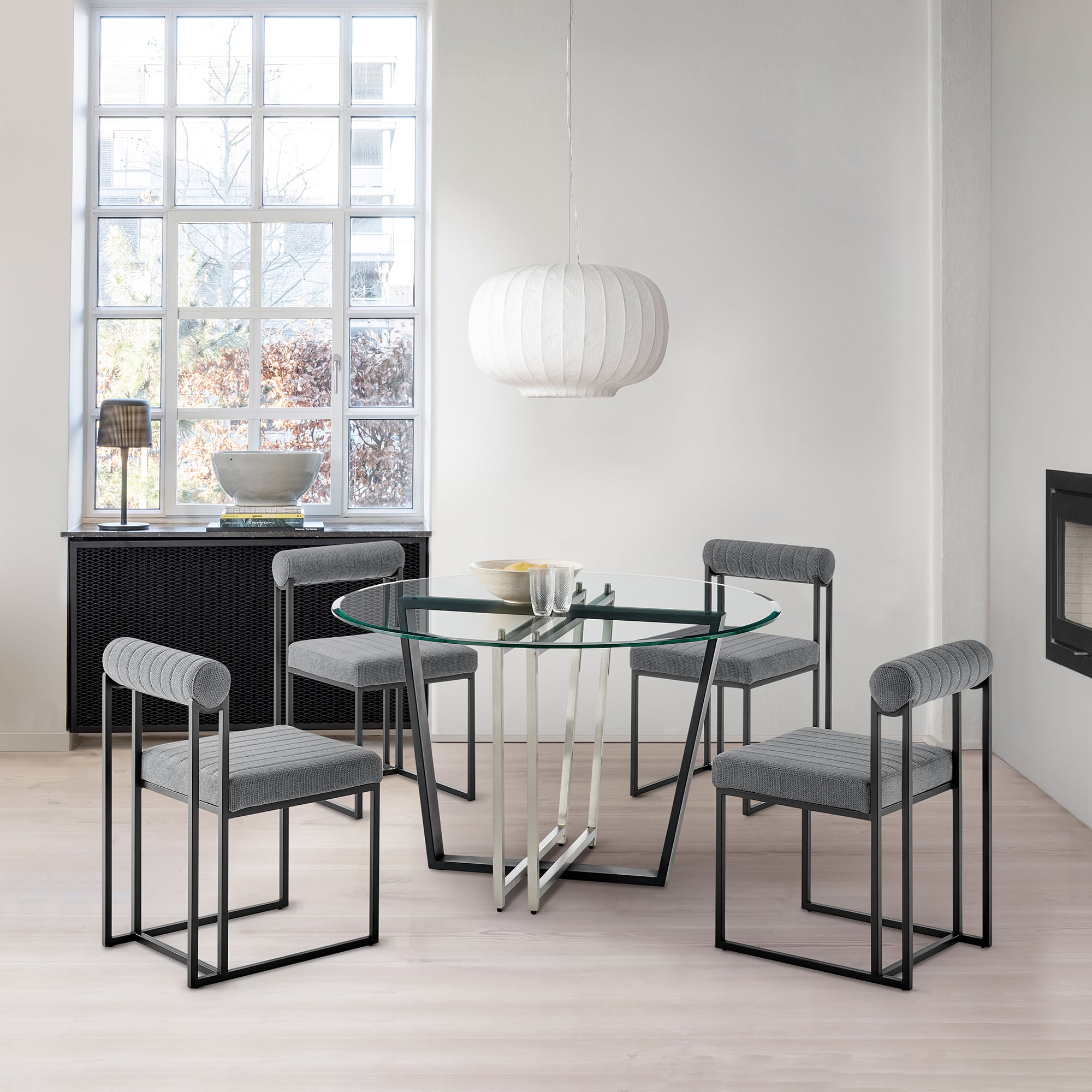 Armen Living Devi Round Dining Table