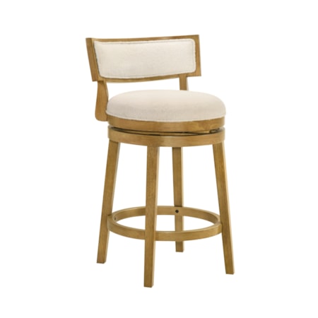 Upholstered Round Swivel Counter Stool