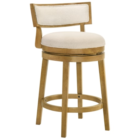 Upholstered Round Swivel Counter Stool