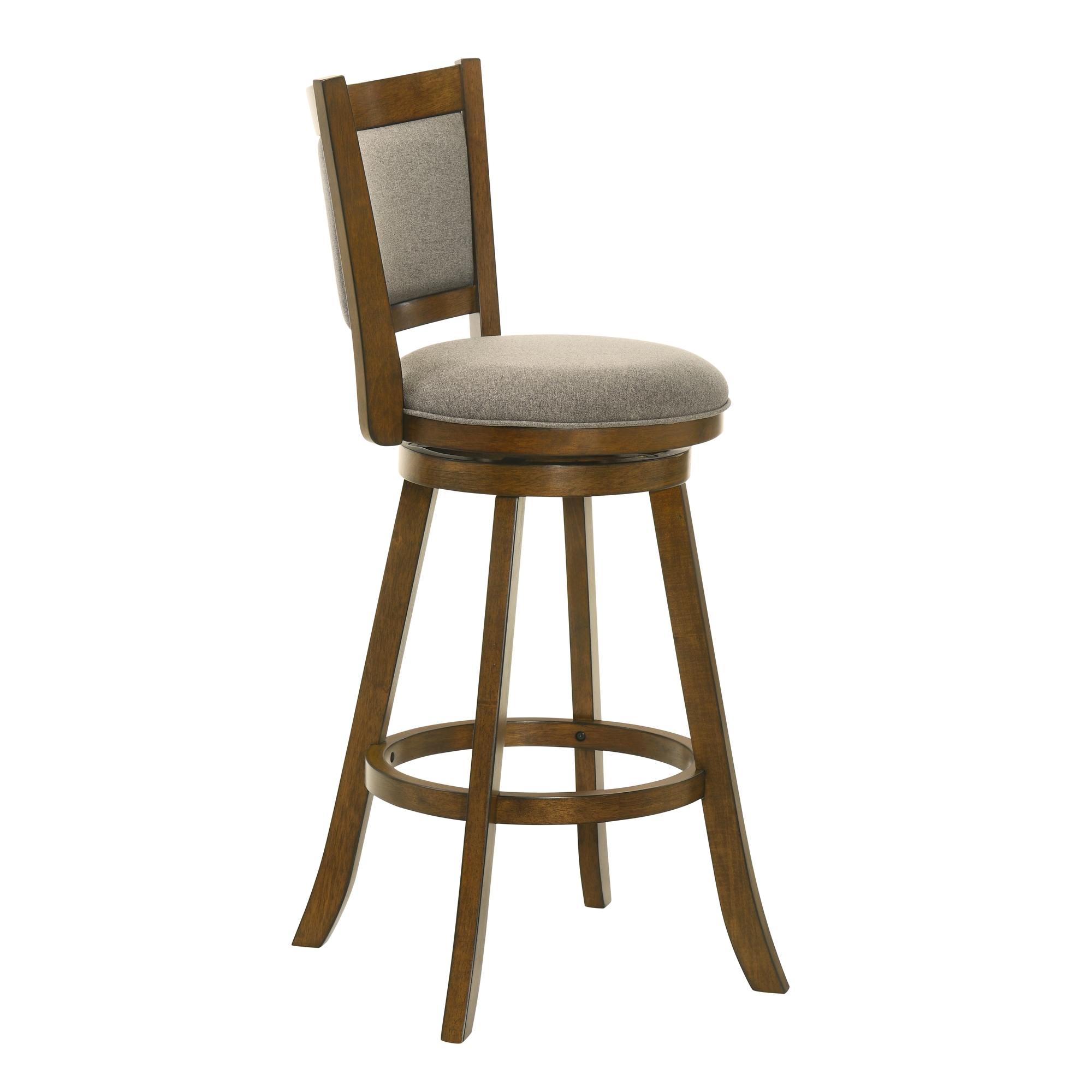Upholstered Bar-Height Swivel Stool