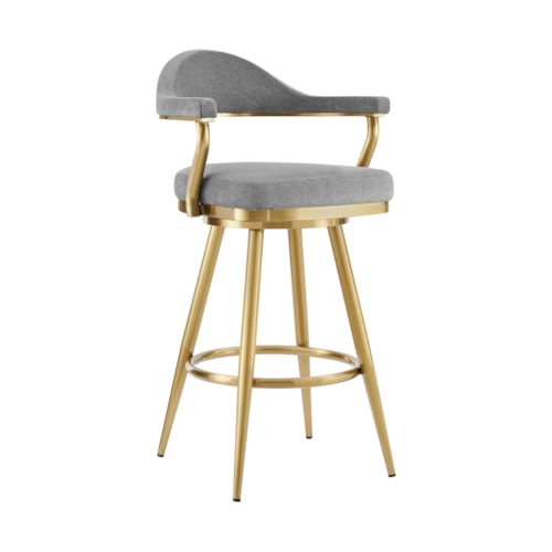Contemporary 26" Counter-Height Stool with Swivel Seat