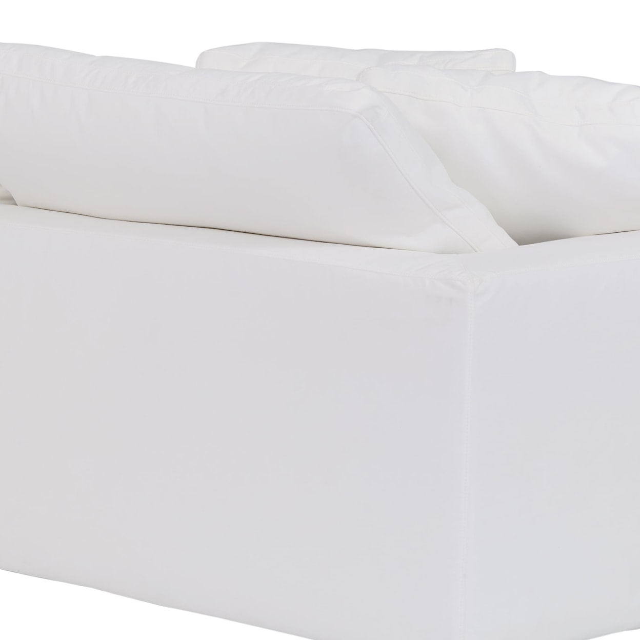 Armen Living Liberty White 2-Cushion Sofa