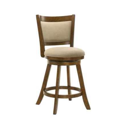 Upholstered Counter-Height Swivel Stool