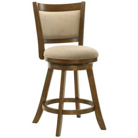 Upholstered Counter-Height Swivel Stool