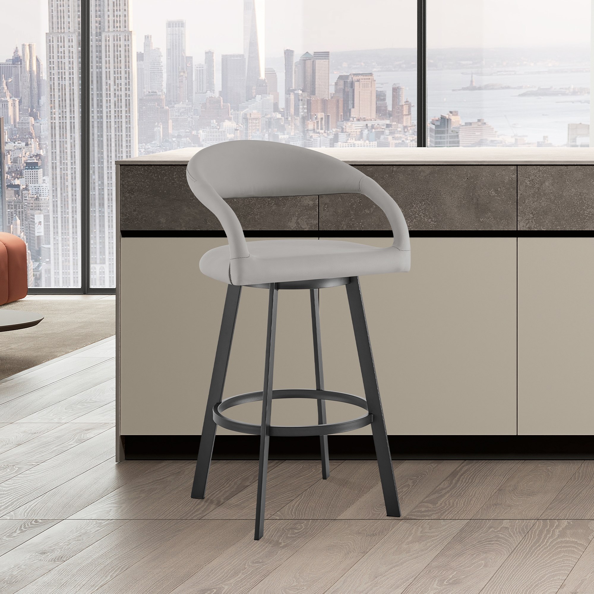 Armen Living Ramona 26" Swivel Counter Stool