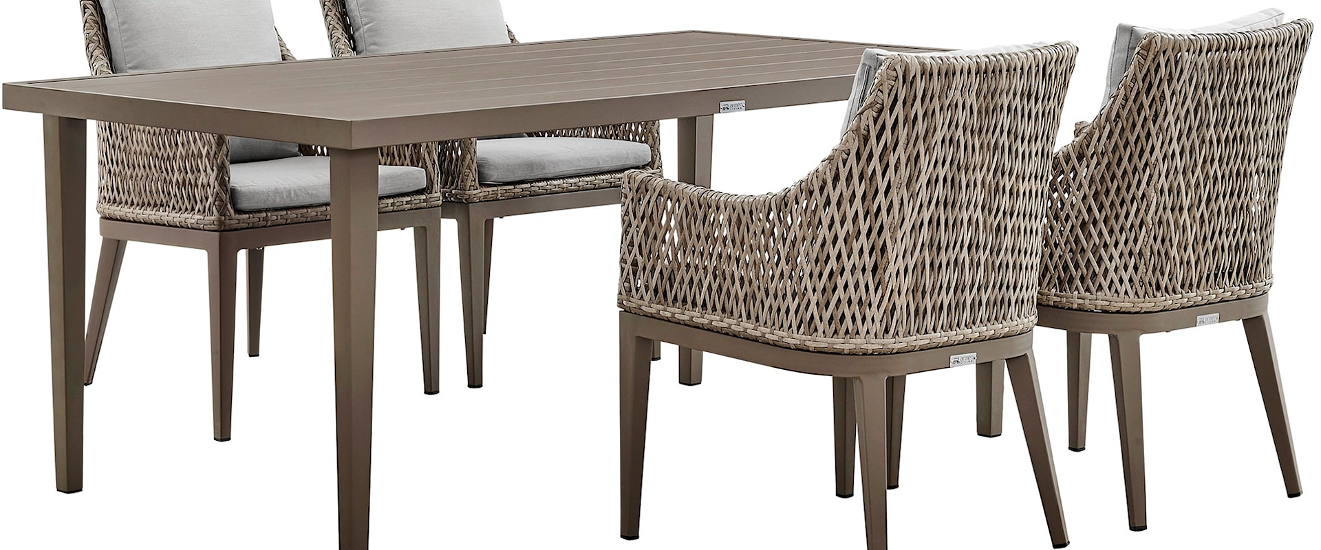 Contemporary 5-Piece Outdoor Dining Set