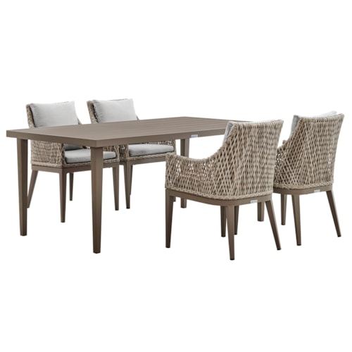 Contemporary 5-Piece Outdoor Dining Set