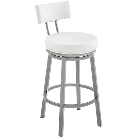 Contemporary Upholstered Swivel Counter Height Stool