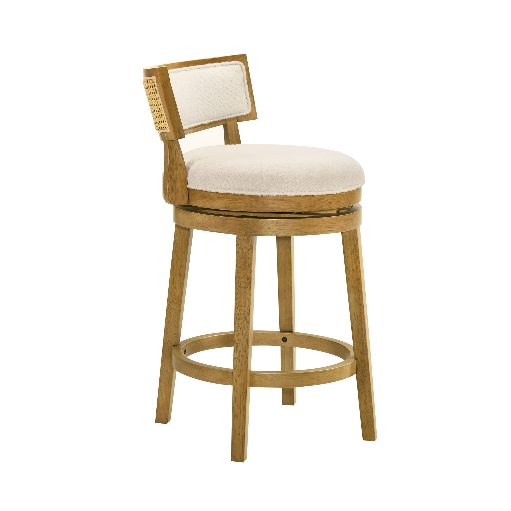 Upholstered Round Swivel Counter Stool