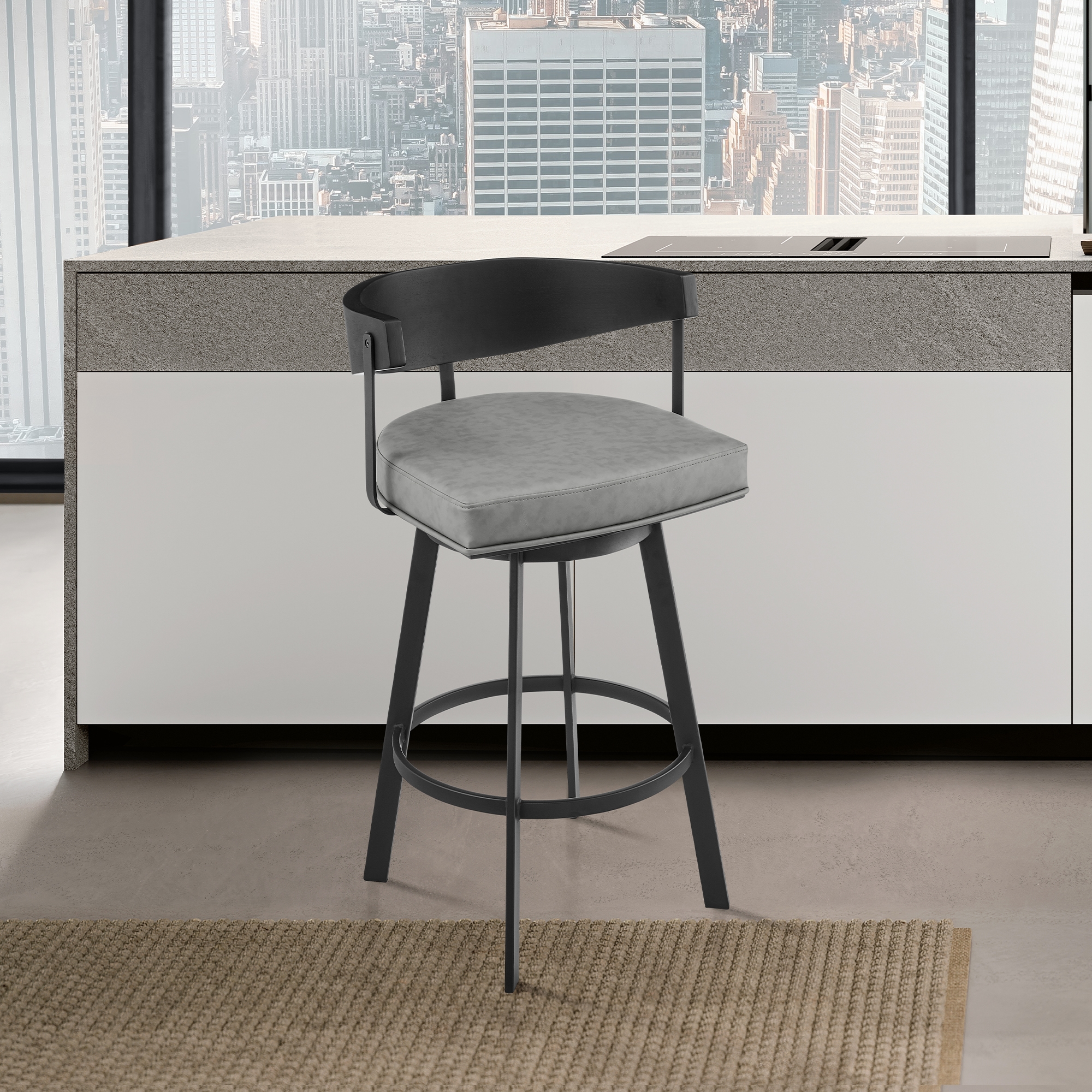 Armen Living Lacey 26" Swivel Counter Stool