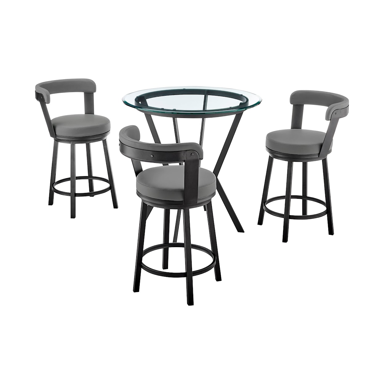 Armen Living Naomi & Bryant 4 PC Dining Set