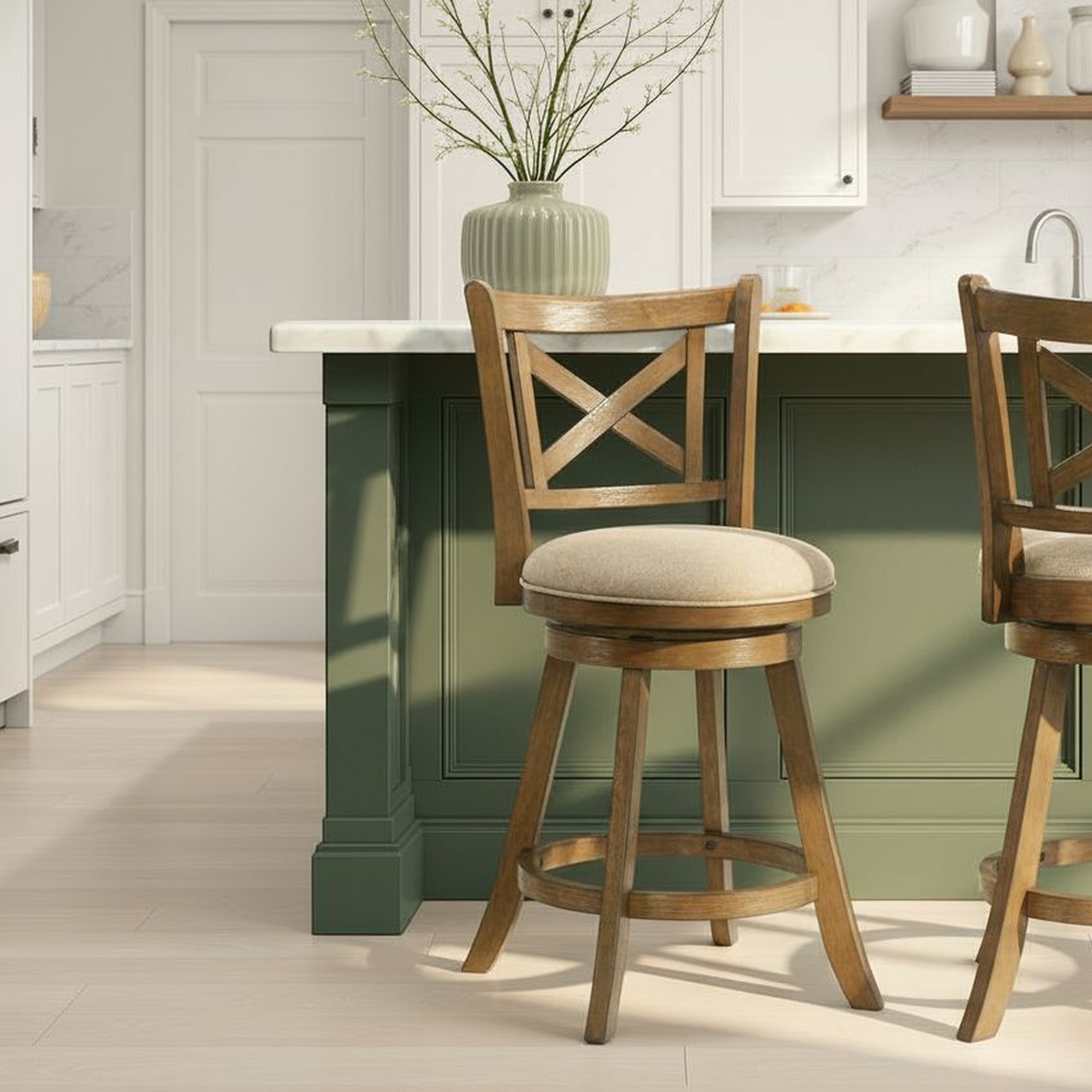 Armen Living Kodi X-Back Swivel Counter Stool