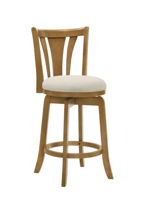 Modern Casual Upholstered Barstool with 360-Degree Swivel