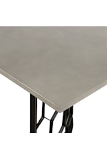 Armen Living Solange Solange Concrete and Black Metal Rectangular Dining Table