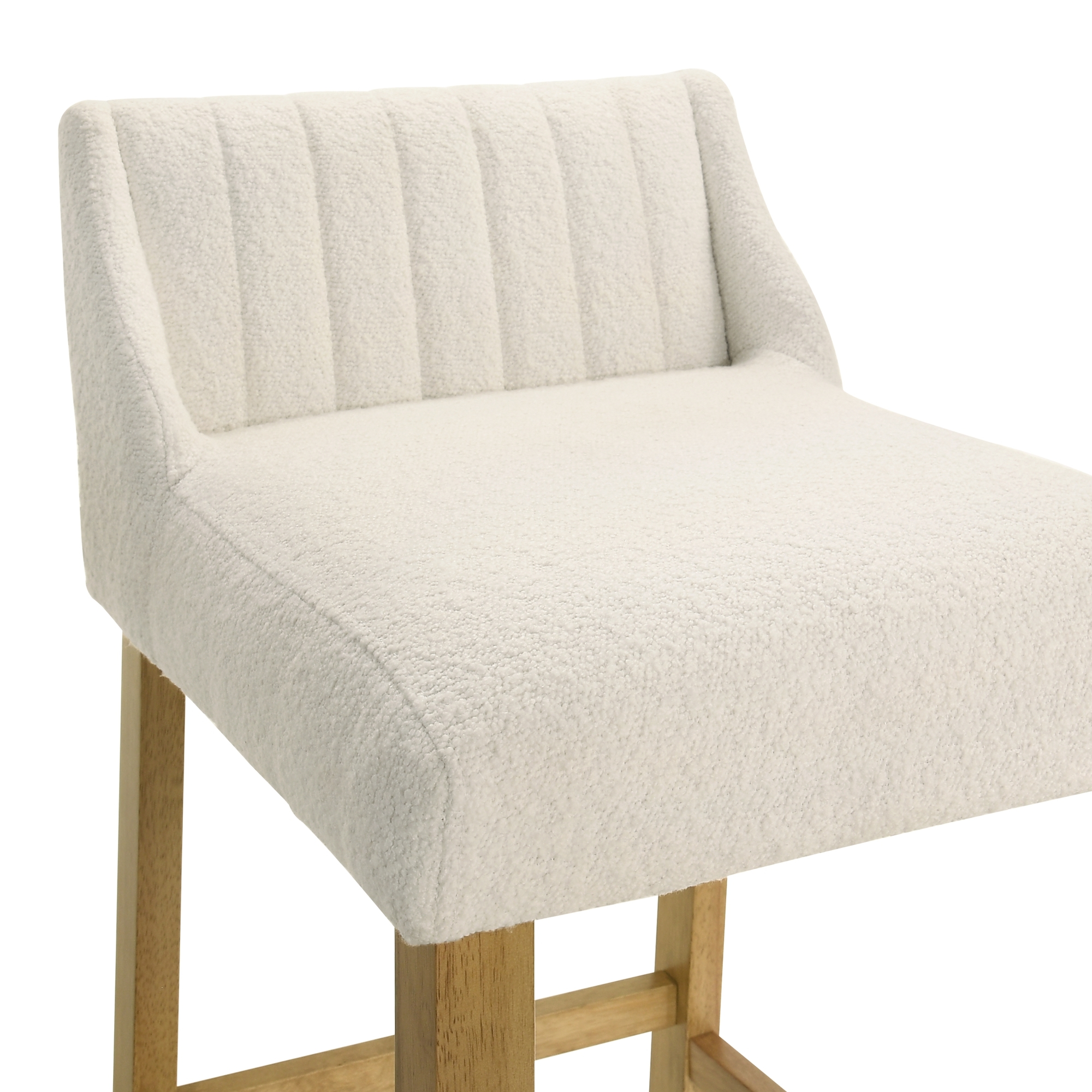 Upholstered Counter Stool w/Channel Tufting