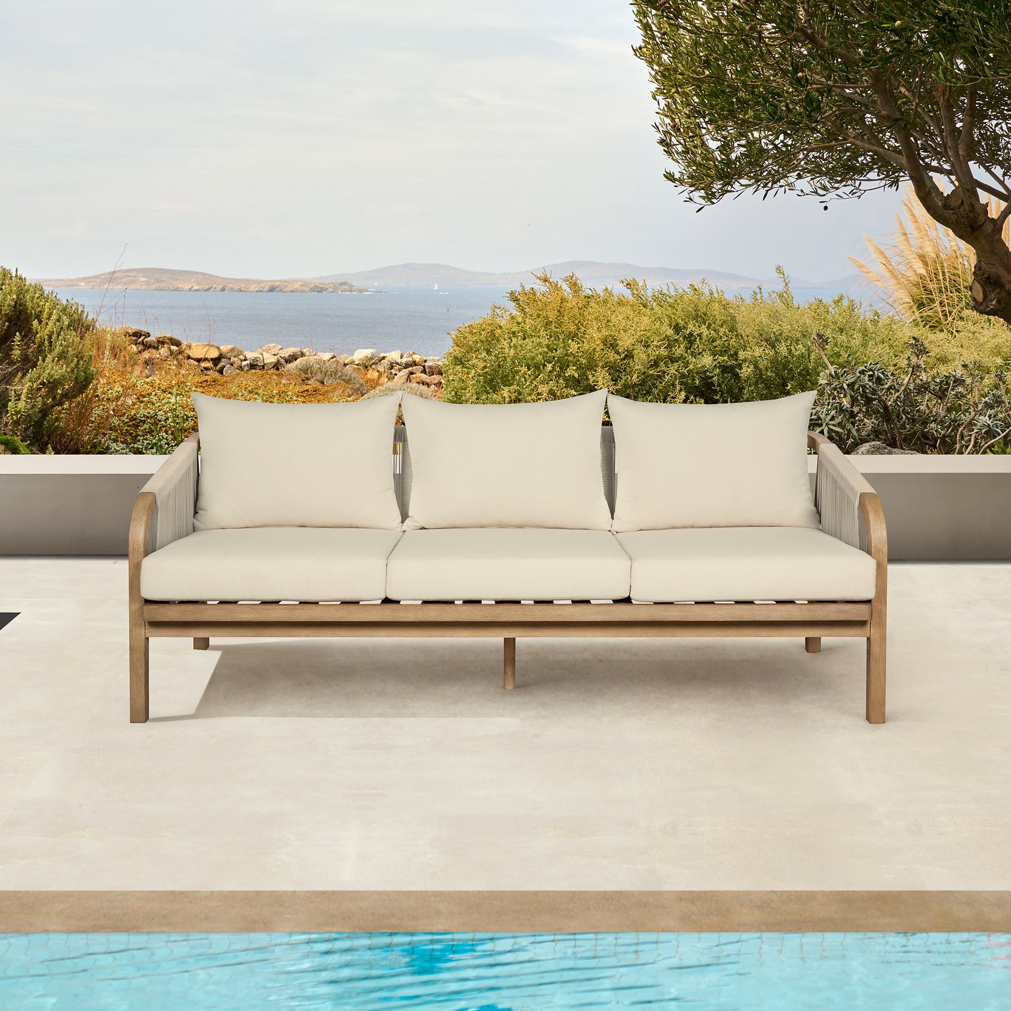 Armen Living Cypress Outdoor Sofa