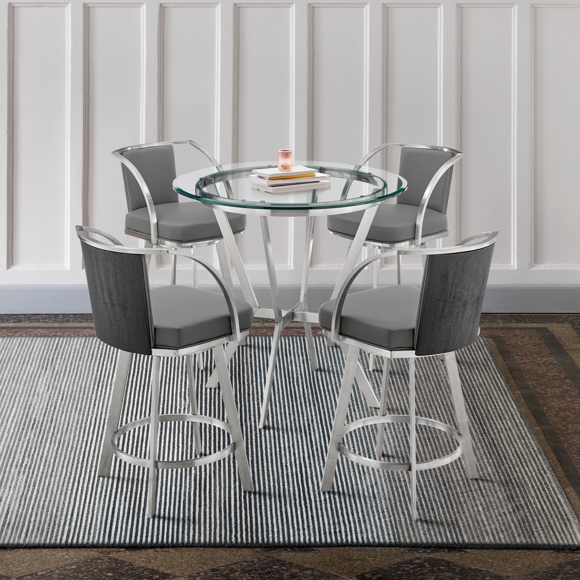 Armen Living Naomi & Livingston 5 PC Dining Set
