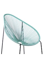 Armen Living Acapulco Casual Indoor/Outdoor Lounge Chair with Wasabi Rope