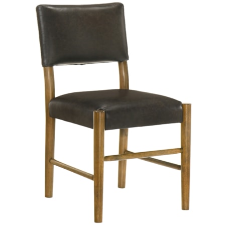 Faux-Leather Upholstered Dining Side Chair