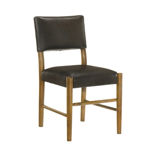 Modern Faux-Leather Upholstered Dining Side Chair