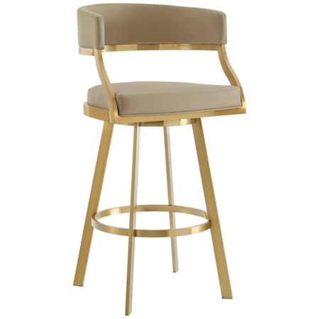 Gold Stainless Steel Swivel Barstool