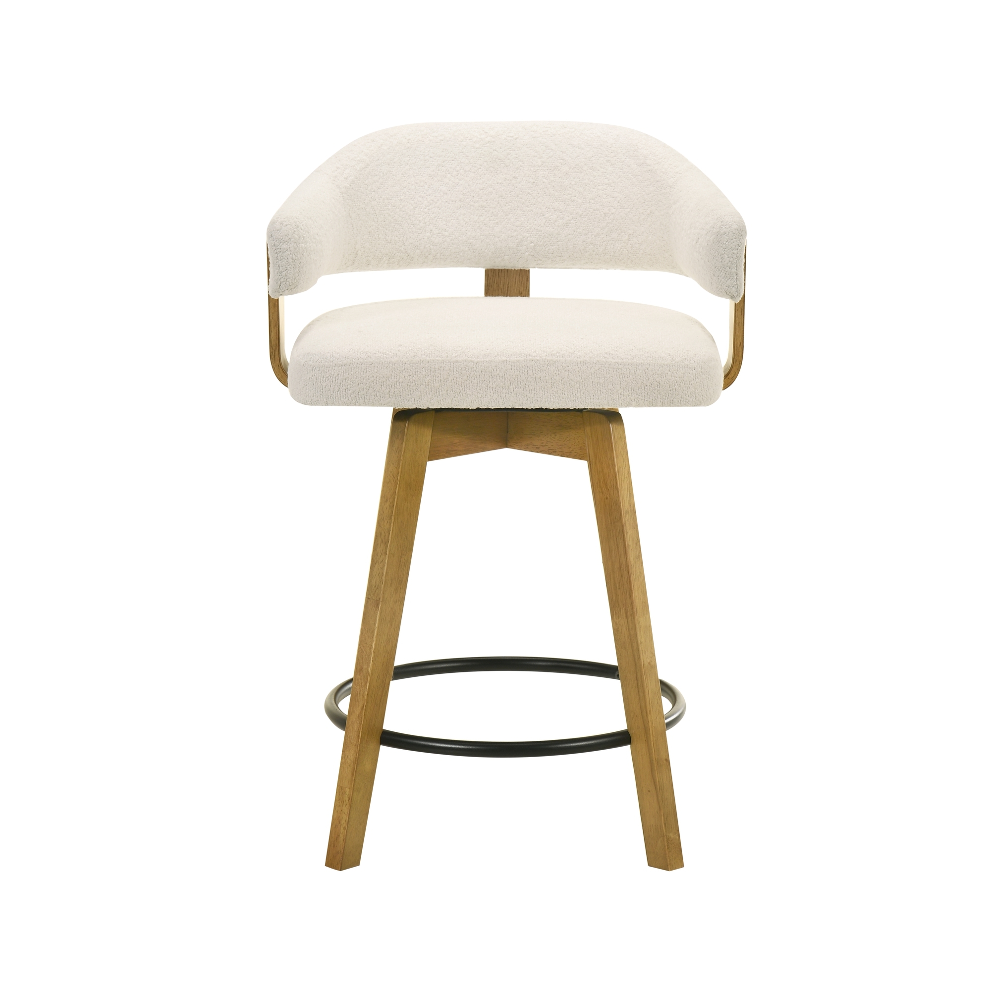 Upholstered Low-Back Counter Stool