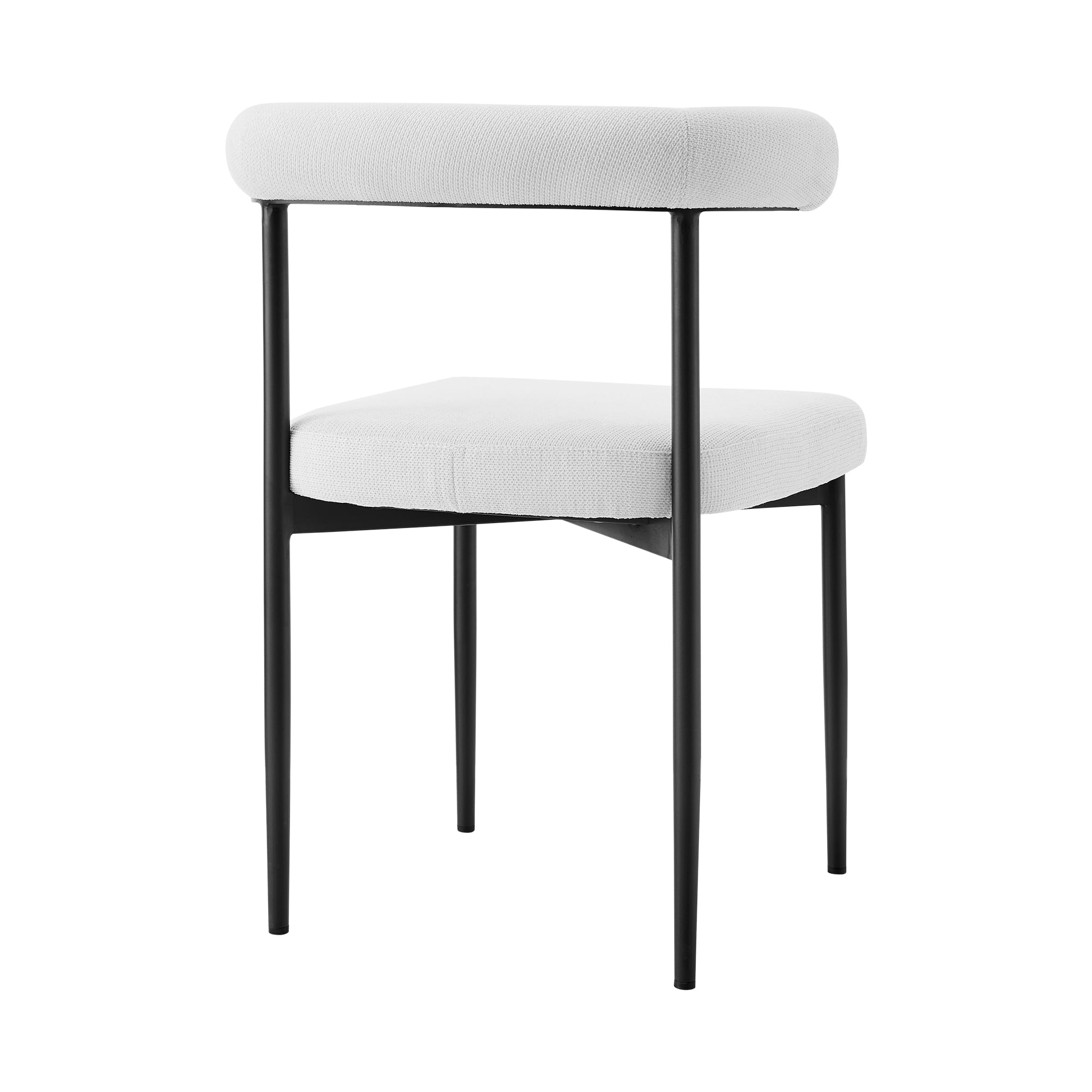 Metal Open-Back Upholstered Dining Chair