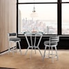 Armen Living Naomi & Roman 3 PC Dining Set