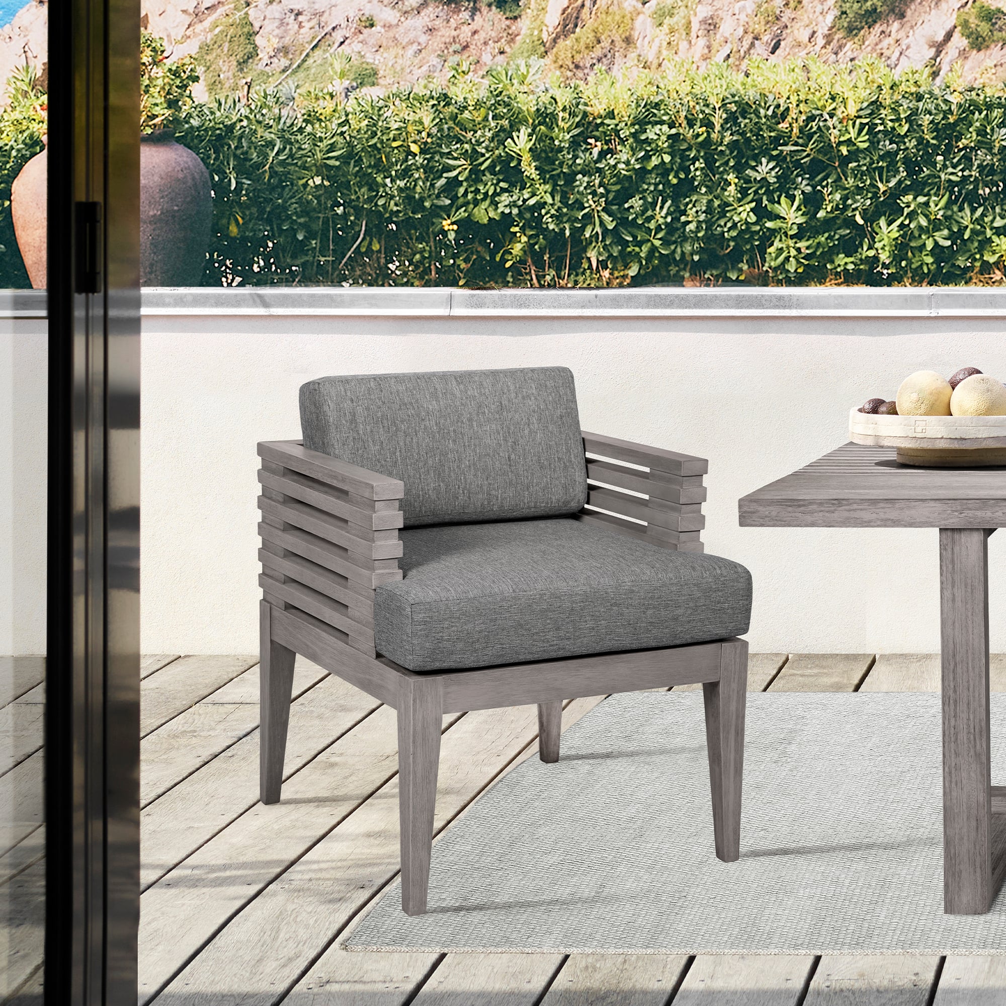 Armen Living Vivid Outdoor Dining Chair