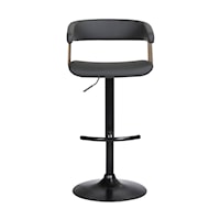 Contemporary Upholstered Adjustable Swivel Stool
