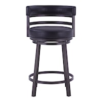 Transitional Swivel Counter-Height Stool