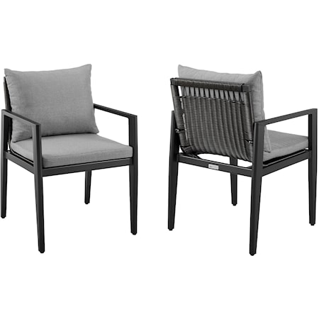 Set of 2 Outdoor Dining Chairs